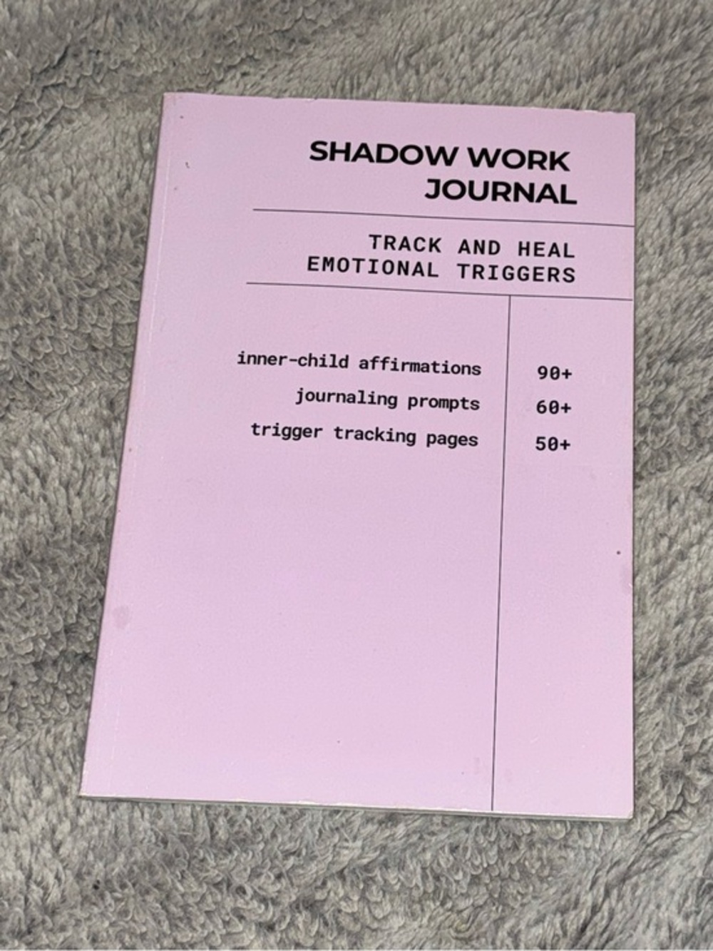 Shadow Work Journal designed for tracking emotional triggers & personal healing